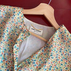 Yves Saint Laurent Silk Chiffon Mini Dress